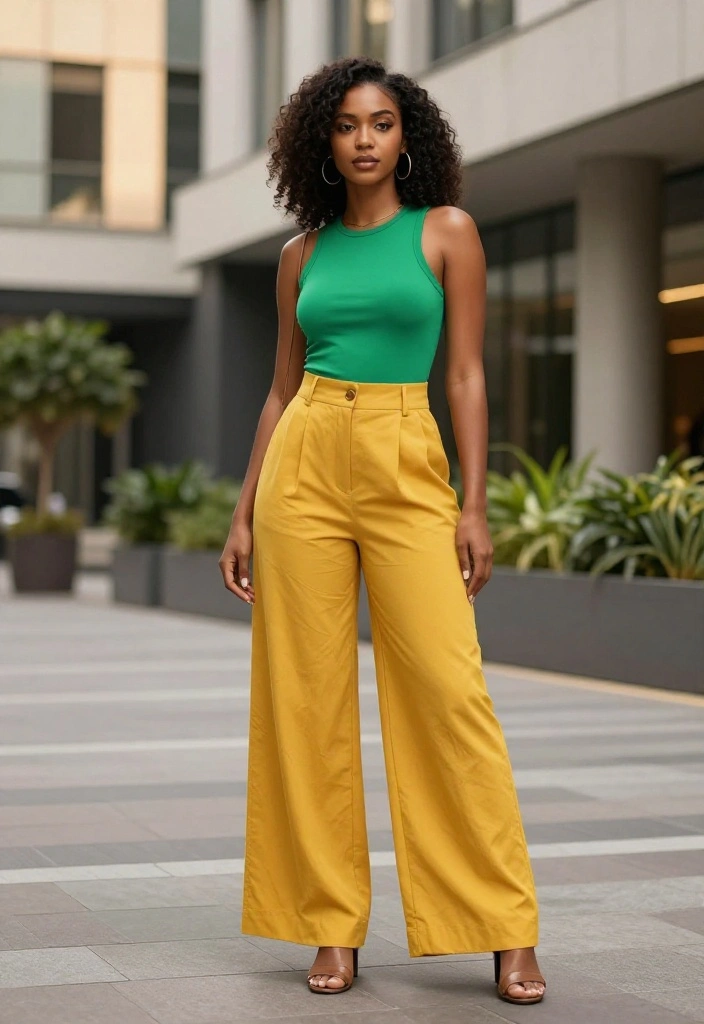 18 Elegant Pants Outfits for Women That Skip the Skirt - 2. Wide-Leg Pants with a Fitted Top 1