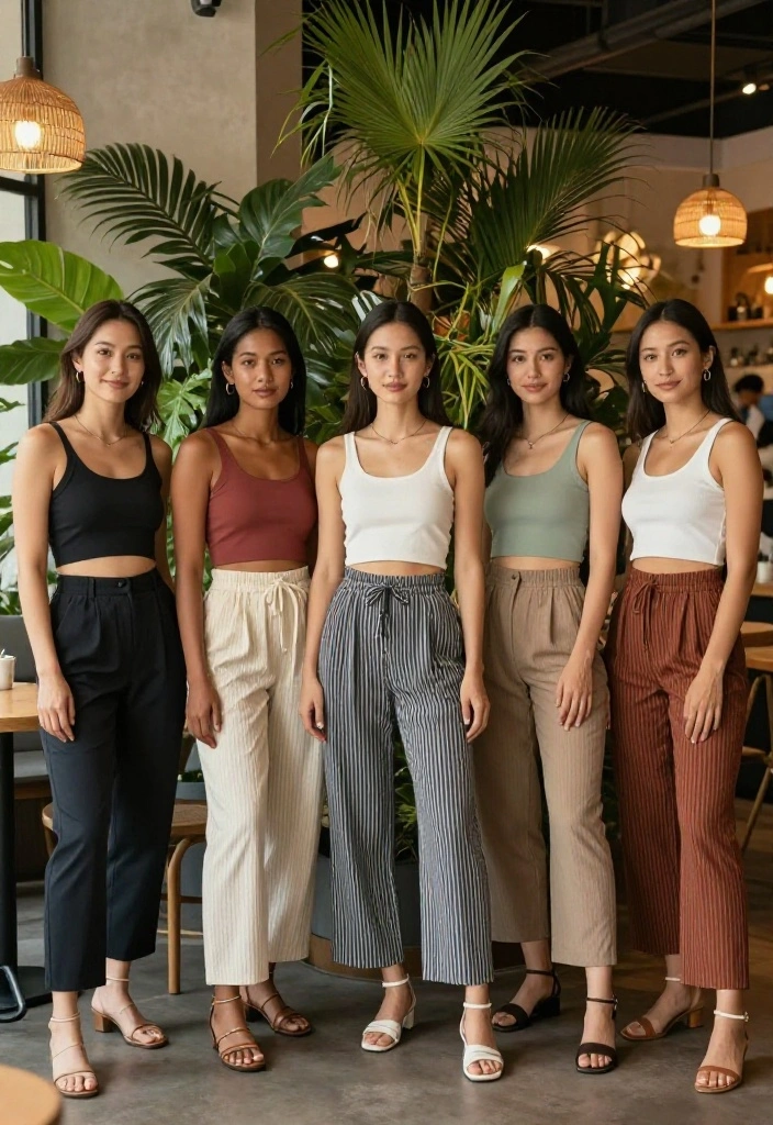18 Elegant Pants Outfits for Women That Skip the Skirt - 3. Culottes with a Crop Top 1