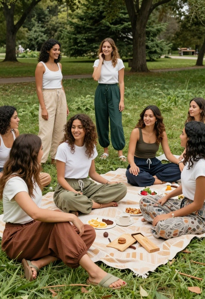 18 Elegant Pants Outfits for Women That Skip the Skirt - 5. Palazzo Pants with a Casual Tee 1
