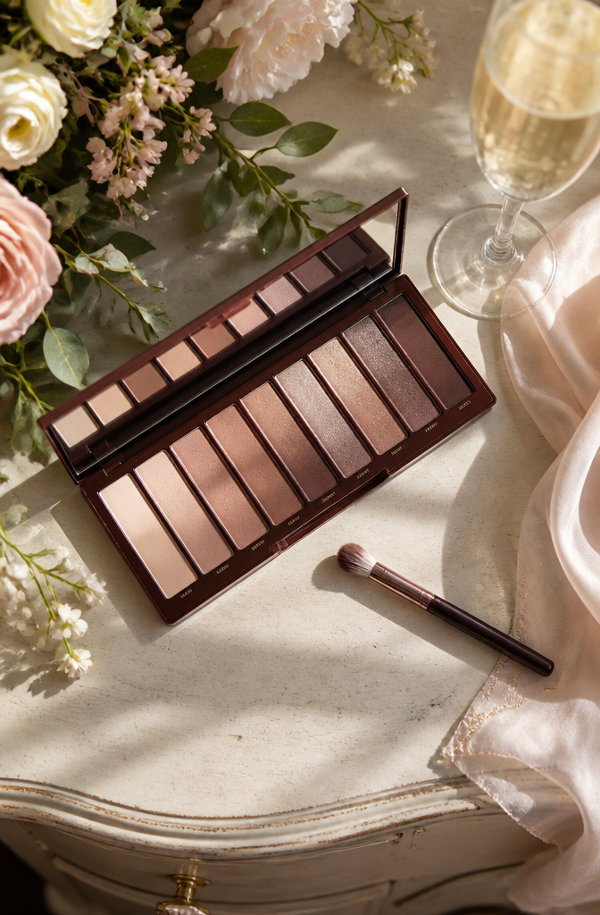 Too Faced Born This Way The Natural Nudes Eyeshadow Palette opened with shades visible.