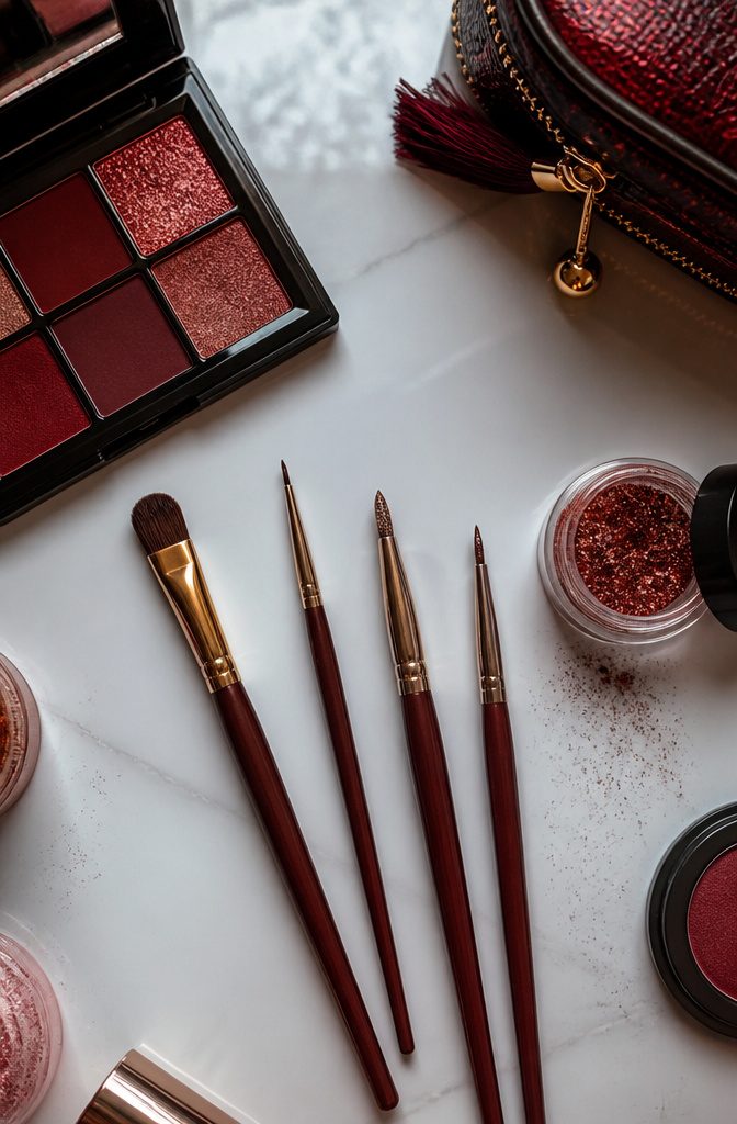 How to Do Smokey Eye Makeup Red Like a Pro: 9 Steps 11 Different makeup brushes used for red smokey eye makeup.