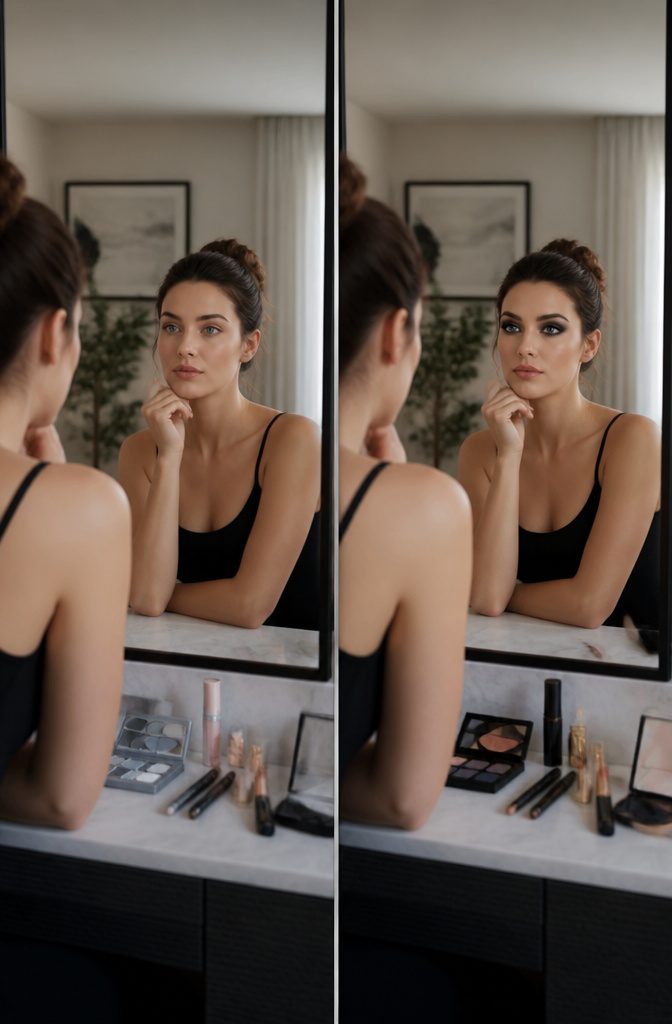 Image showing makeup products that should be avoided for dark blue eyes.